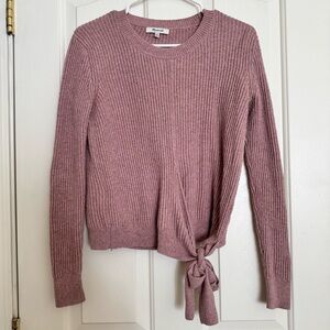 Madewell Pink Crew Neck Sweater with Ballet Tie Wrap